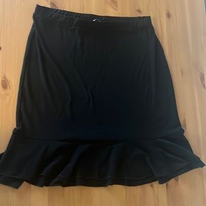 Black flared skirt